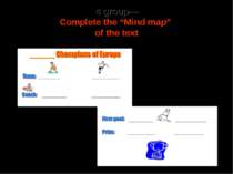 4 group— Complete the “Mind map” of the text