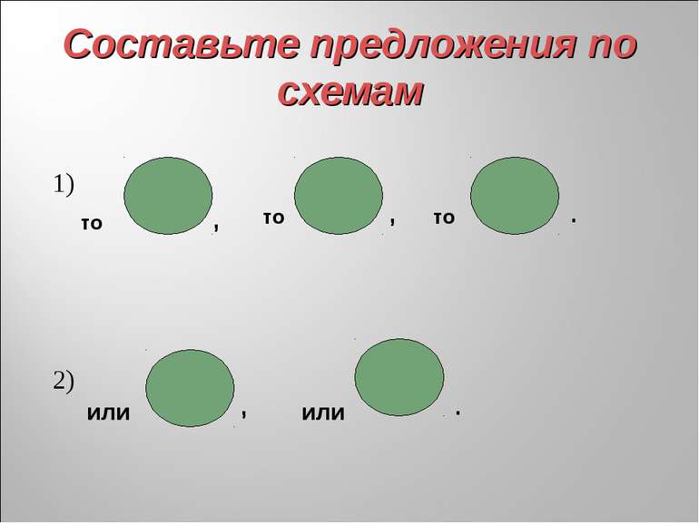 Составьте предложения по схемам 1) 2) то то то , , . или или , .