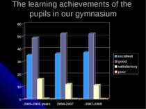 The learning achievements of the pupils in our gymnasium