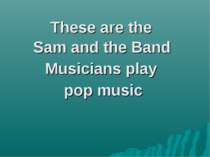 These are the Sam and the Band Musicians play pop music