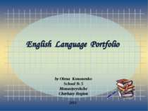 English Language Portfolio
