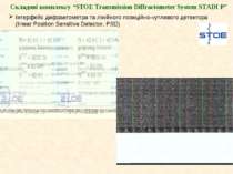 Складові комплексу “STOE Transmission Diffractometer System STADI P” Інтерфей...