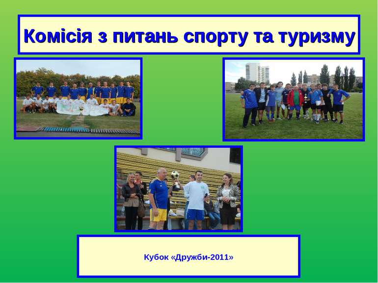 Кубок «Дружби-2011» Комісія з питань спорту та туризму