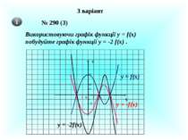 3 варіант № 290 (3) Використовуючи графік функції у = f(x) побудуйте графік ф...