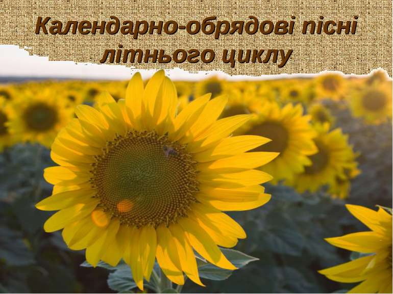 Календарно-обрядові пісні літнього циклу