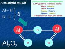 Алюміній оксид Правила складання хімічних формул: 1. Об'єднуватись у молекули...