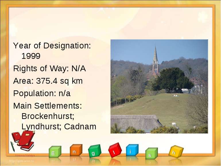 Year of Designation: 1999 Rights of Way: N/A Area: 375.4 sq km Population: n/...