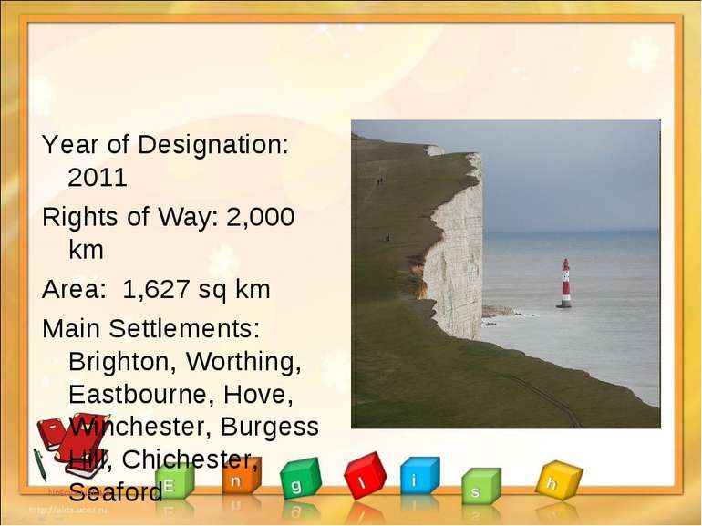 Year of Designation: 2011 Rights of Way: 2,000 km Area: 1,627 sq km Main Sett...