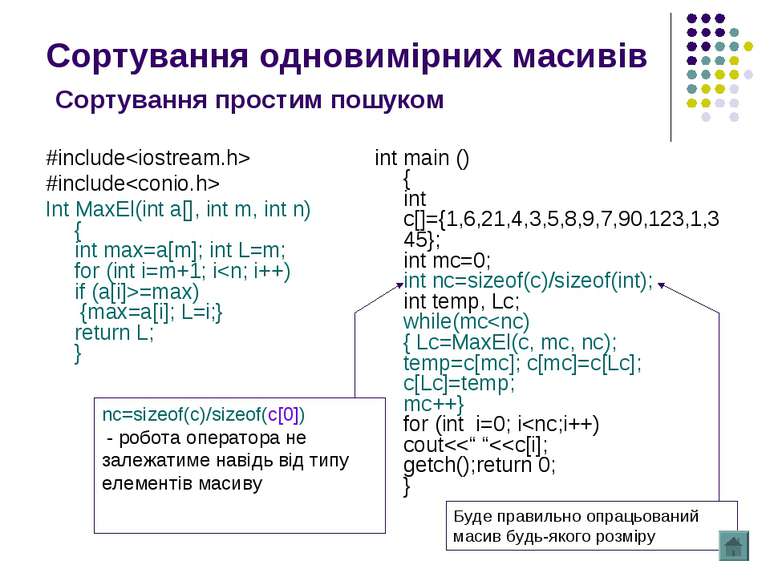 Vporyadkuvannya Masiviv Prezentaciya Z Informatiki