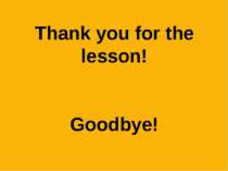 Thank you for the lesson! Goodbye!
