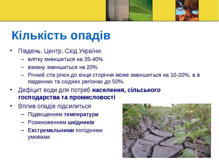 Кількість опадів Південь, Центр, Схід України: влітку зменшиться на 35-40% вз...