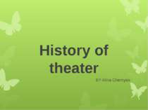 History of theater