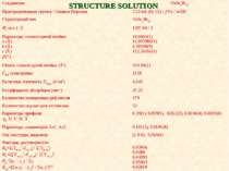 STRUCTURE SOLUTION Соединение OsSe2Br12 Пространственная группа / Символ Пирс...