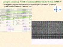 Складові комплексу “STOE Transmission Diffractometer System STADI P” Інтерфей...