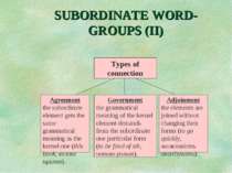 SUBORDINATE WORD-GROUPS (II)