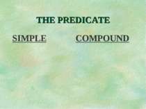 THE PREDICATE SIMPLE COMPOUND