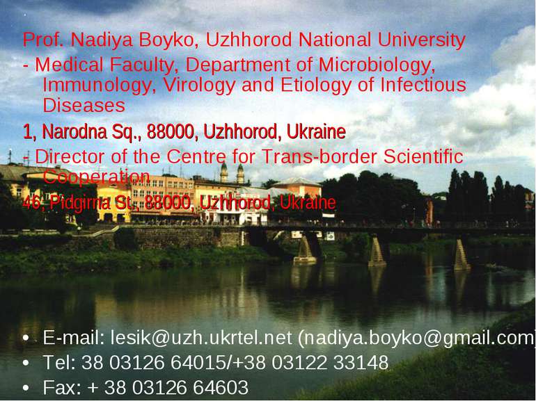 Prof. Nadiya Boyko, Uzhhorod National University - Medical Faculty, Departmen...