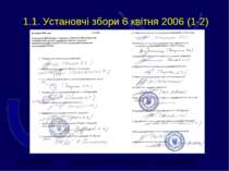 1.1. Установчі збори 6 квітня 2006 (1-2) Асоціація УРАН в 2006 – І кварт. 2007