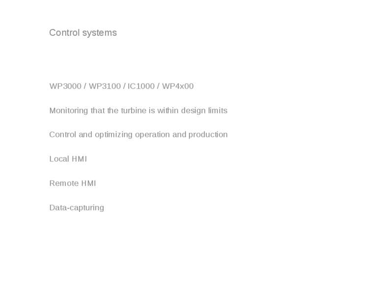 Control systems WP3000 / WP3100 / IC1000 / WP4x00 Monitoring that the turbine...
