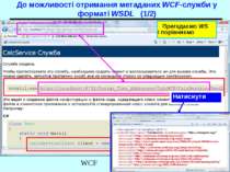 До можливості отримання метаданих WCF-служби у форматі WSDL (1/2) Натиснути П...