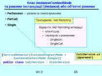 Клас InstanceContextMode та режими інстанціації (instance) або об’єктні режим...