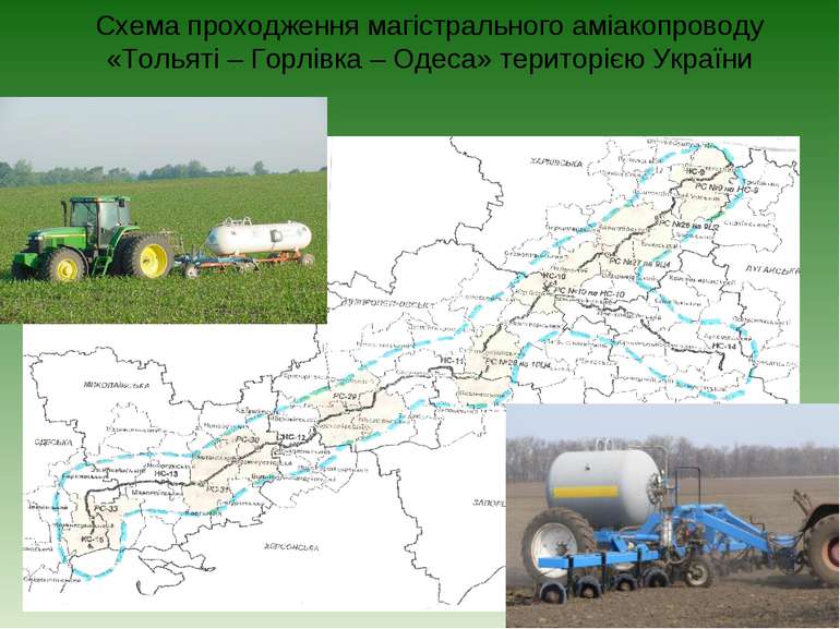 Схема проходження магістрального аміакопроводу «Тольяті – Горлівка – Одеса» т...