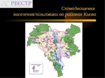 Співвідношення населення/пільговики по районах Києва