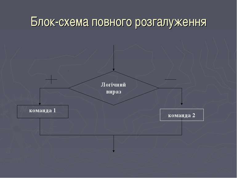 Блок-схема повного розгалуження команда 2