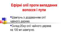 Ефірні олії проти випадання волосся і лупи Шампунь з додаванням олії чайного ...