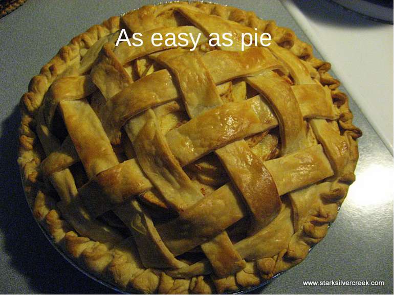 As easy as pie