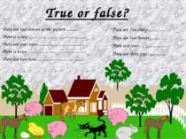 True or false? There are two houses in the picture........... There is a lake...