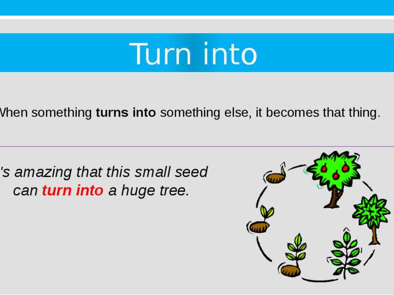 Turn into 12. When something turns into something else, it becomes that thing...