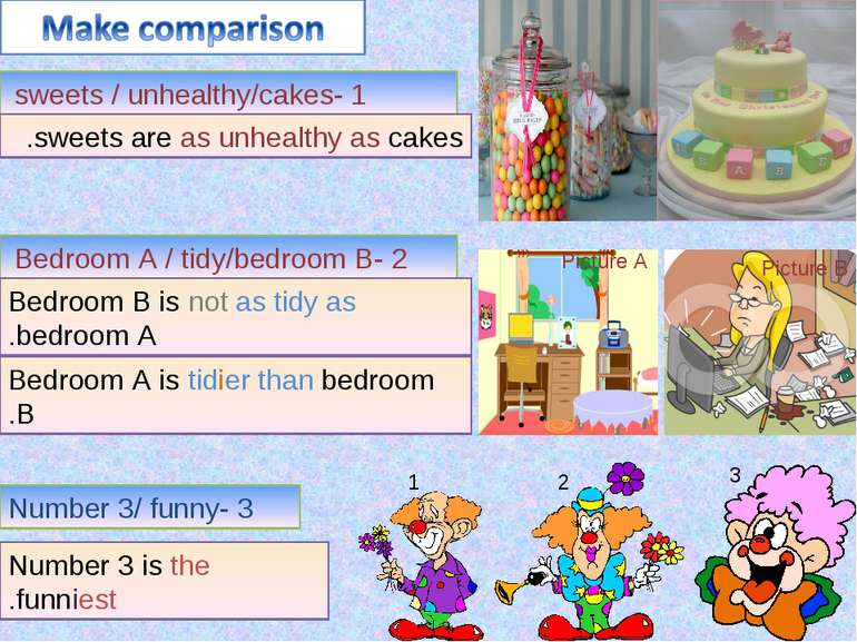 1- sweets / unhealthy/cakes. sweets are as unhealthy as cakes. Picture A Pict...