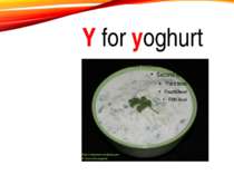 Y for yoghurt