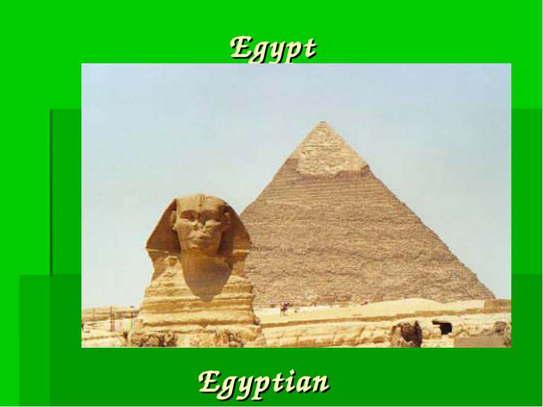 Egypt Egyptian