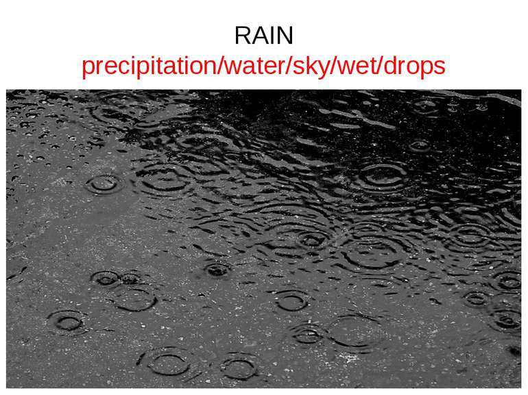 RAIN precipitation/water/sky/wet/drops