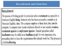 Recruitment and Selection Lesson based on unit 3 “Recruitment and Selection” ...
