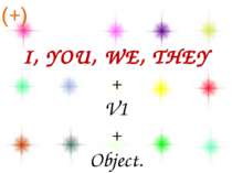I, YOU, WE, THEY + V1 + Object. (+)