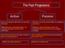 The Past Progressive Active Passive He was cleaning the attic when he found h...