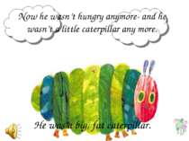 Now he wasn’t hungry anymore- and he wasn’t a little caterpillar any more. He...