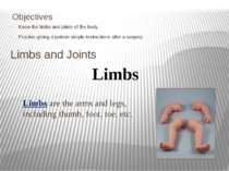 Know the limbs and joints of the body. Practise giving a patient simple instr...