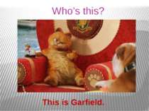 Who’s this? This is Garfield.