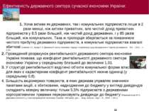 Ефективність державного сектора сучасної економіки України: 1. Хоча активи як...