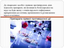 Препарати прямої противірусної дії До лікарських засобів з прямою противірусн...