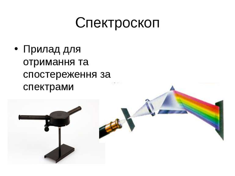 Спектроскоп Прилад для отримання та спостереження за спектрами