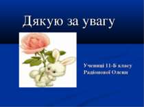 Учениці 11-Б класу Радіонової Олени Дякую за увагу