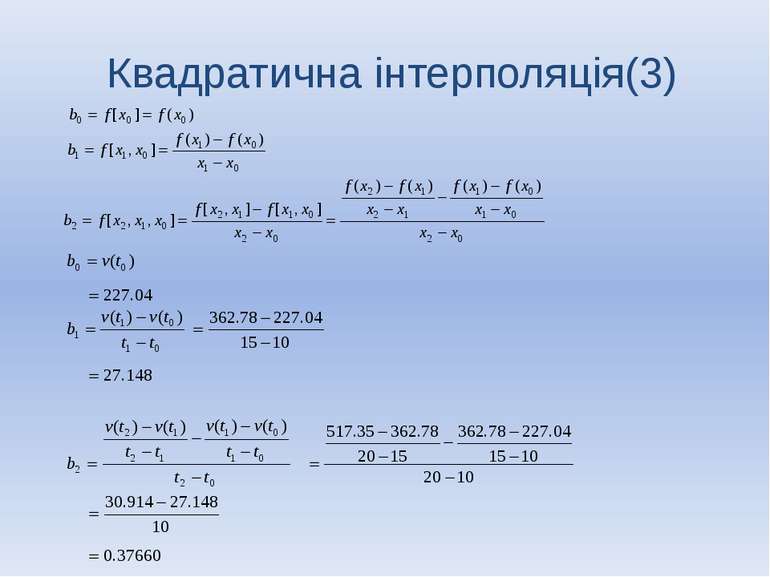 Квадратична інтерполяція(3)