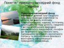 Природно-заповідний фонд України — ділянки суші і водного простору, природні ...