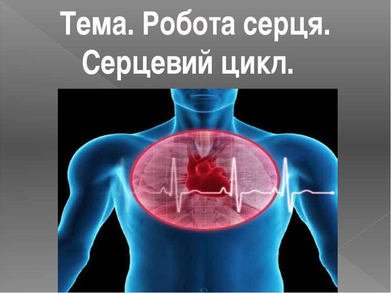 Тема. Робота серця. Серцевий цикл.
