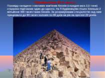 Піраміду складено з великих кам’яних блоків (середня вага 2,5 тони) старанно ...